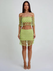 YVON MINI SKIRT GREEN