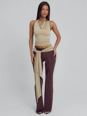 MINNA PANT BROWN TAN