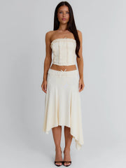 VAL CROP TOP CREAM
