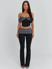 EMIL PANT BLACK POLKA DOT