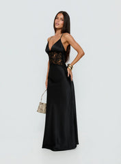 Klairee Lace Maxi Dress Black