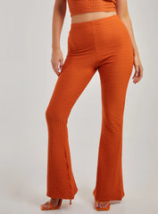 Waffle Flared Trousers
