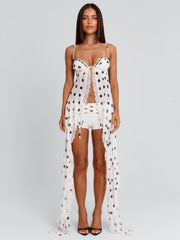 ASHLYNE TOP CREAM POLKA DOT