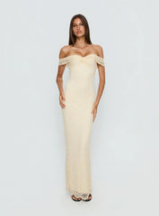 Anabeila Strapless Maxi Dress Lemon
