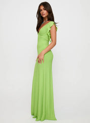 Soleila Maxi Dress Green Tonal