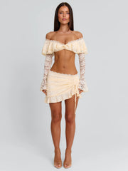MARCELLA MINI SKIRT CREAM
