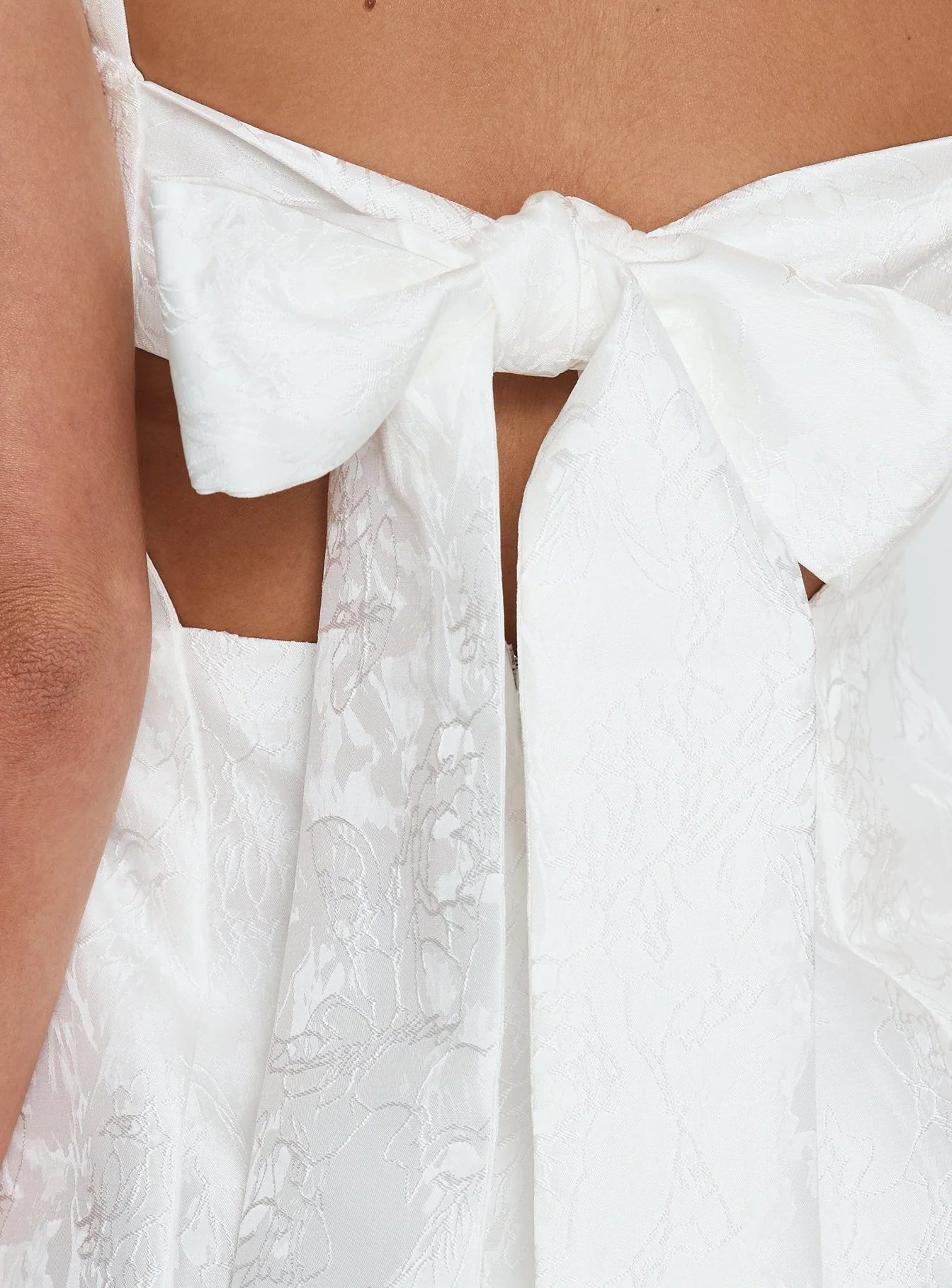 Asterie Bow Detail Mini Dress White