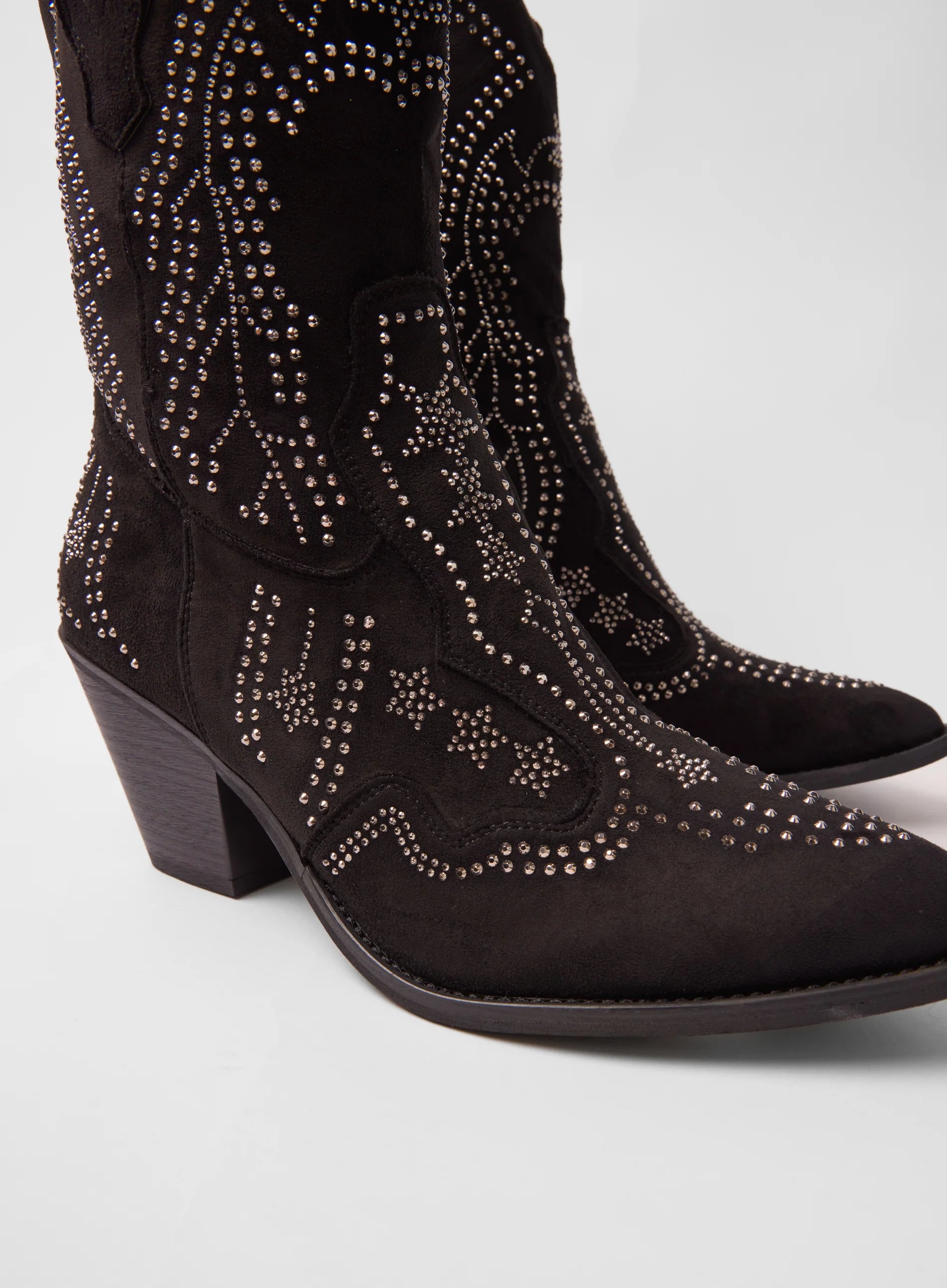 Studded Mid Length Cowboy Boots
