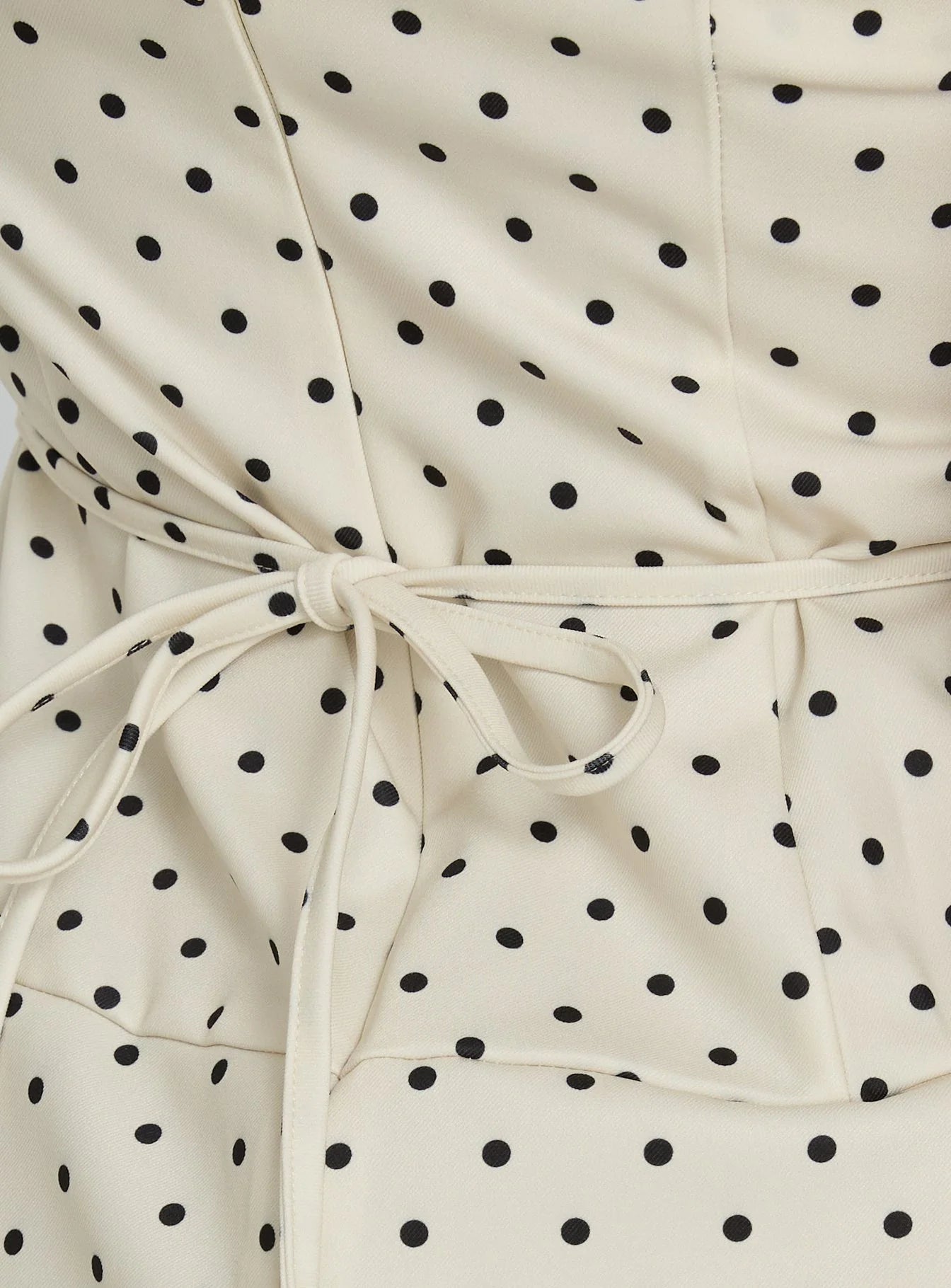 Italiana Layered Lace Mini Dress Cream Polka Dot