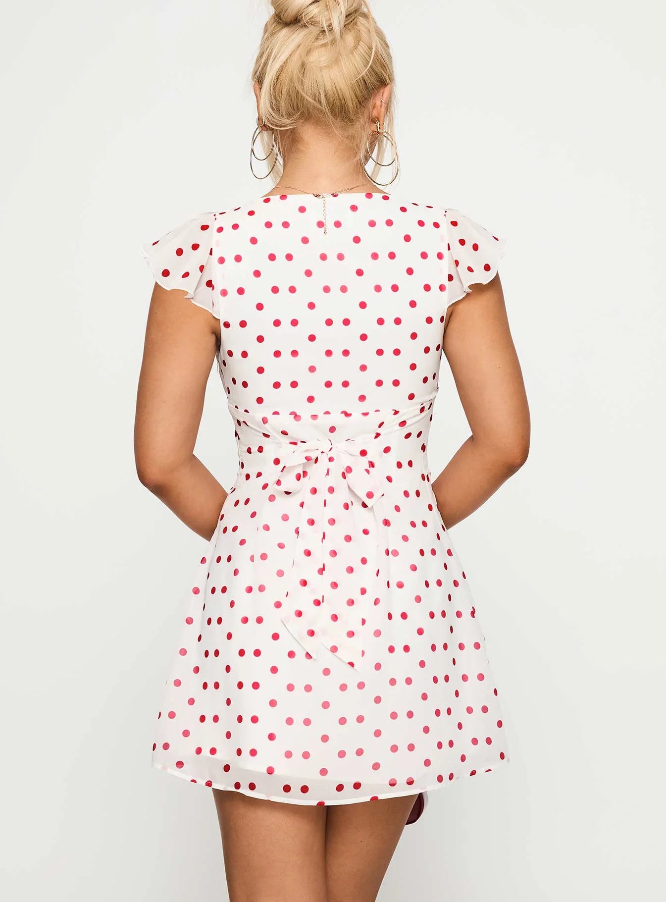 I Guess So Mini Dress White / Burgundy Tall