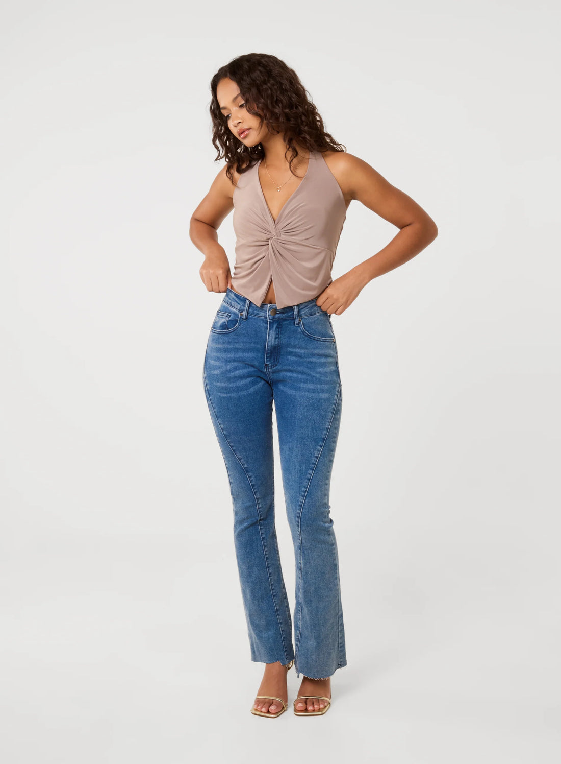 Knot Front Halter Top
