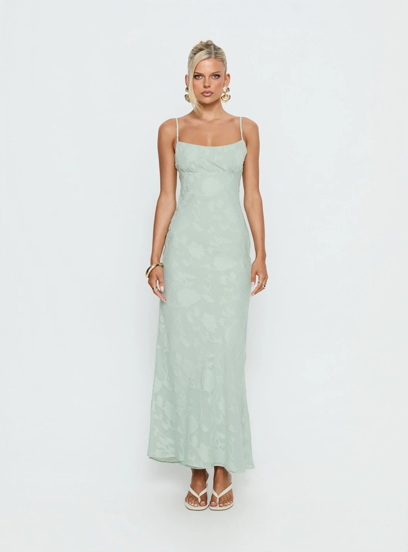 Avienna Maxi Dress Sage Burnout
