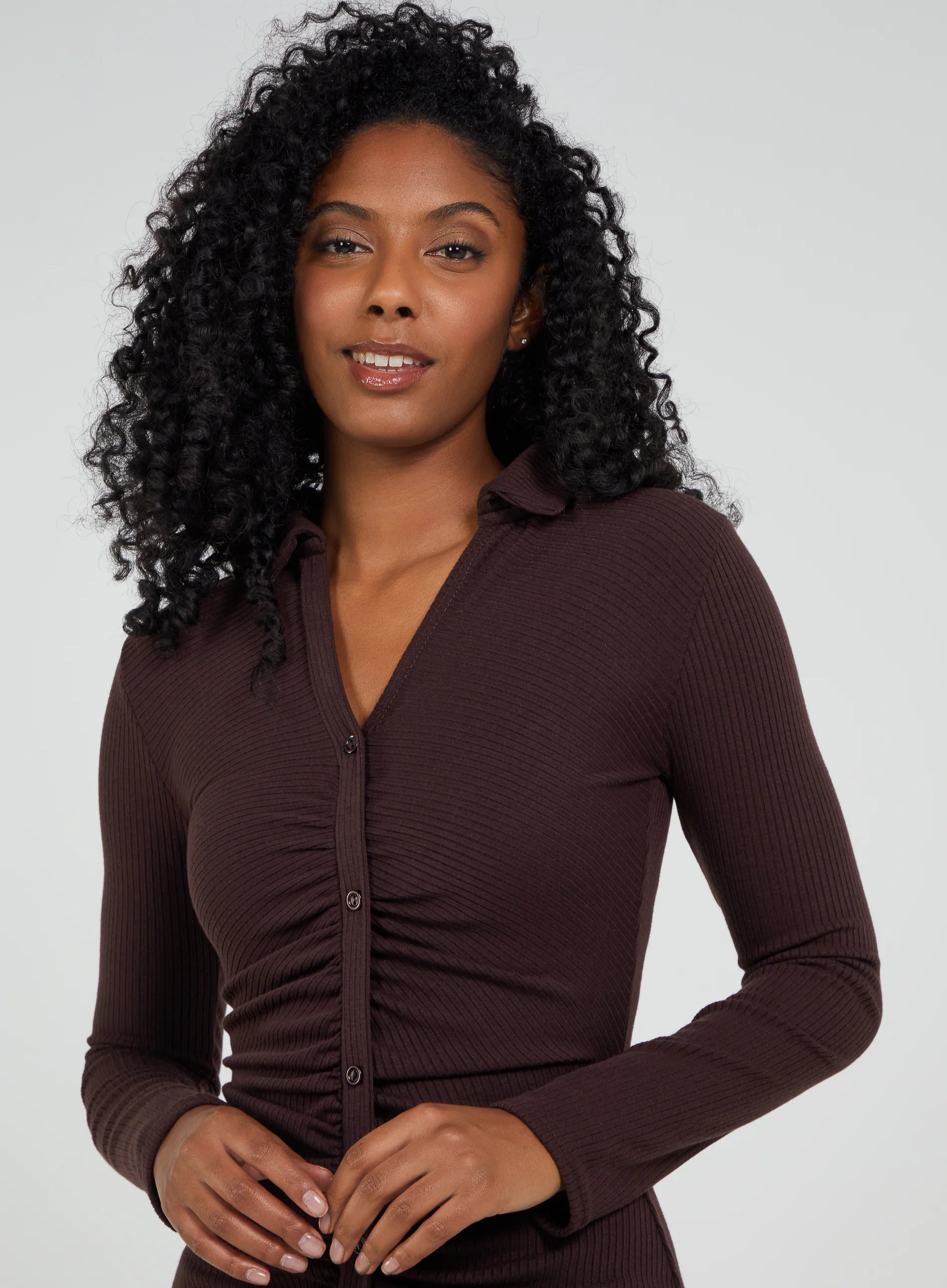 Long Sleeve Ribbed Mini Dress