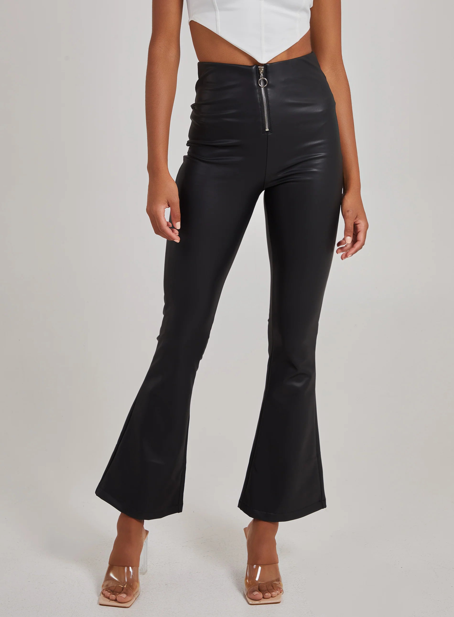 PU Wide Leg Trousers
