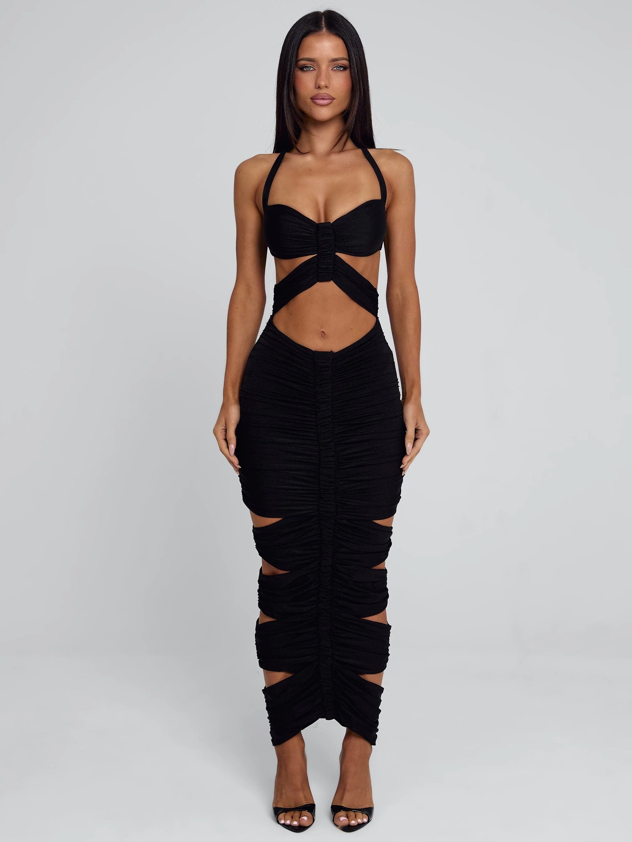 LUCCA MIDI DRESS BLACK