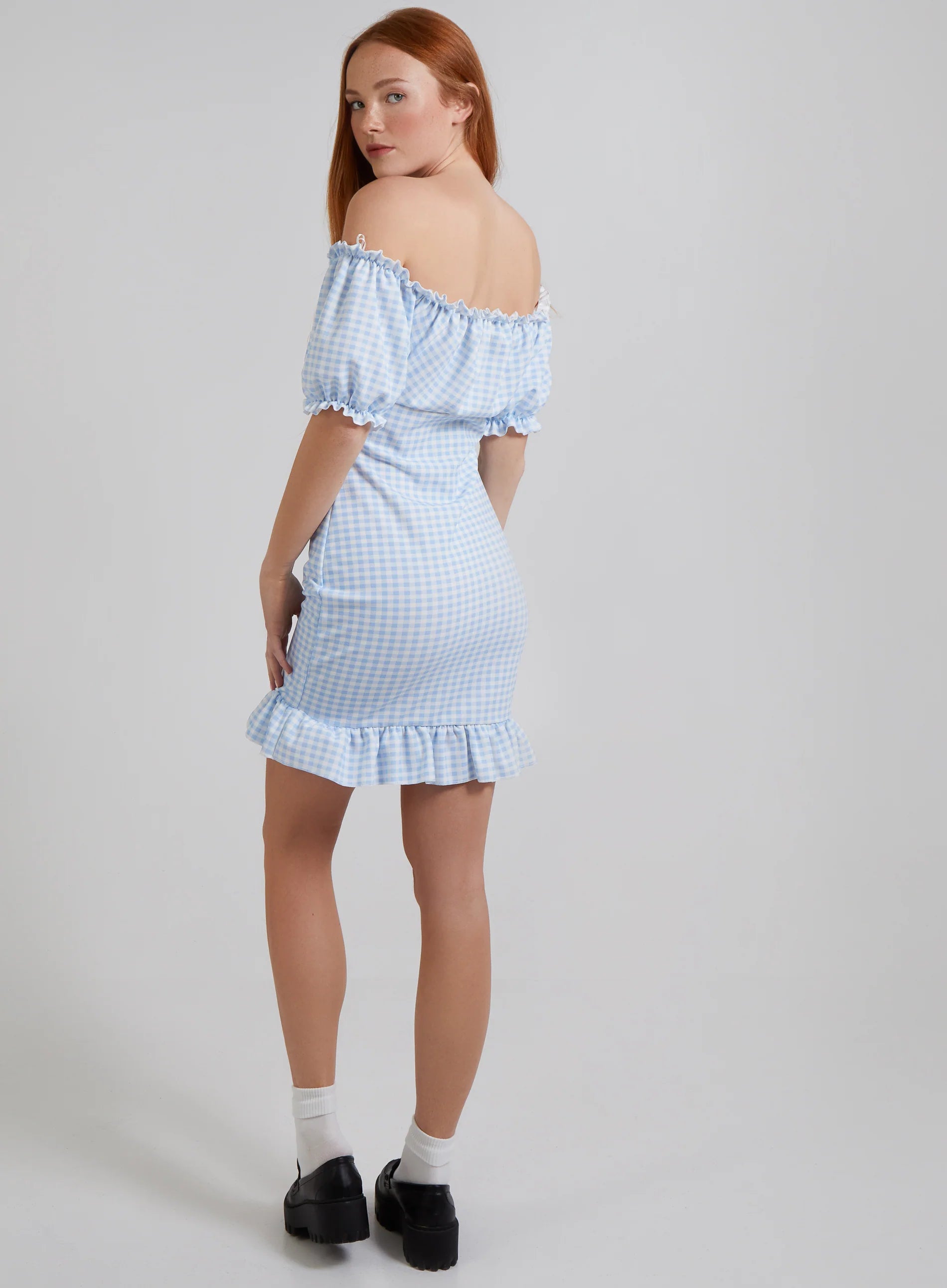 Gingham Gypsy Bardot Dress