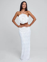 NIVA MAXI SKIRT WHITE