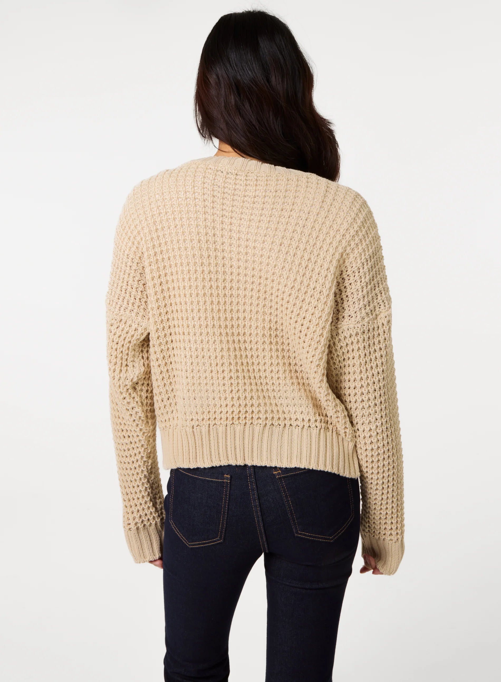 Waffle Knit Crop Jumper