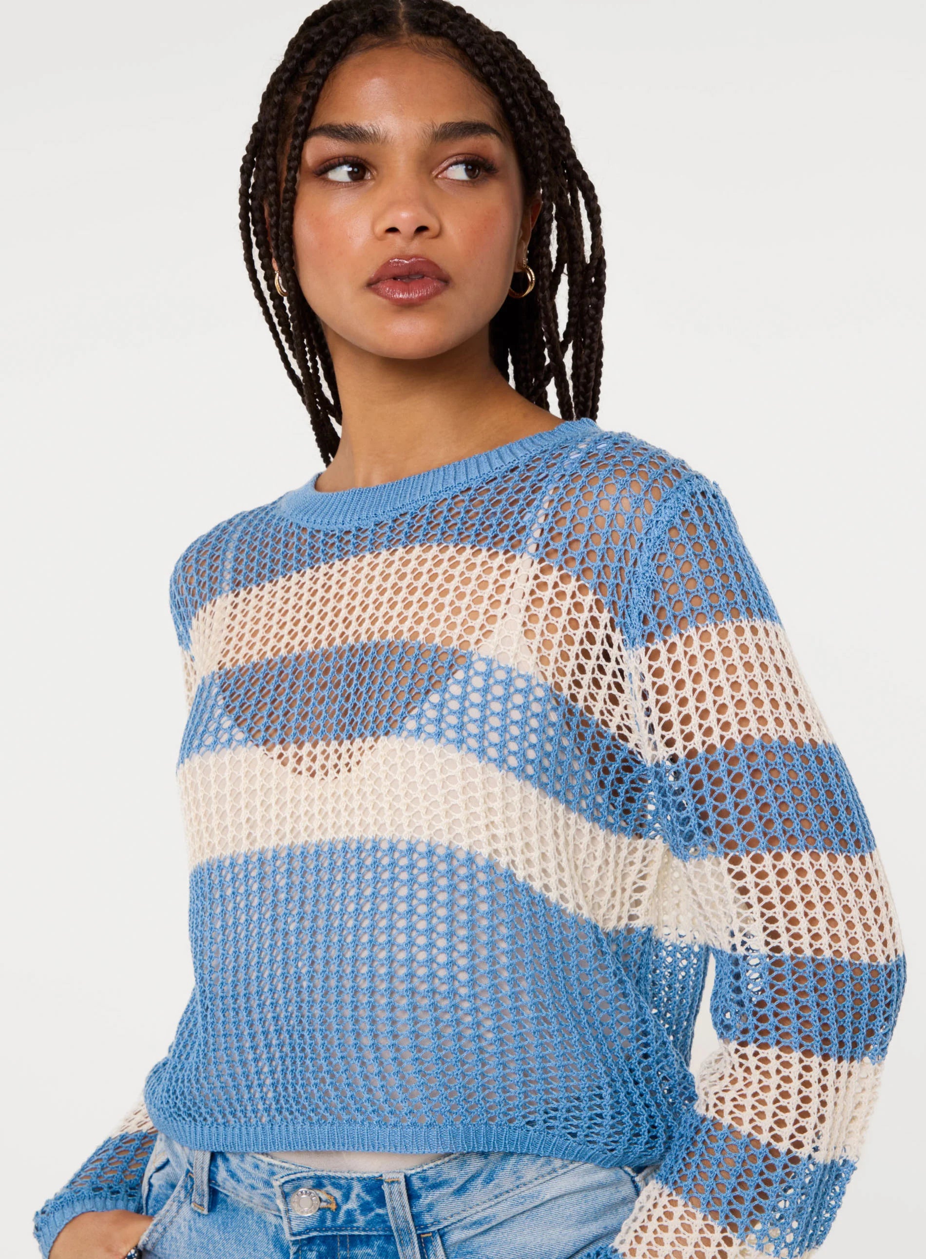 Stripe Crochet Jumper