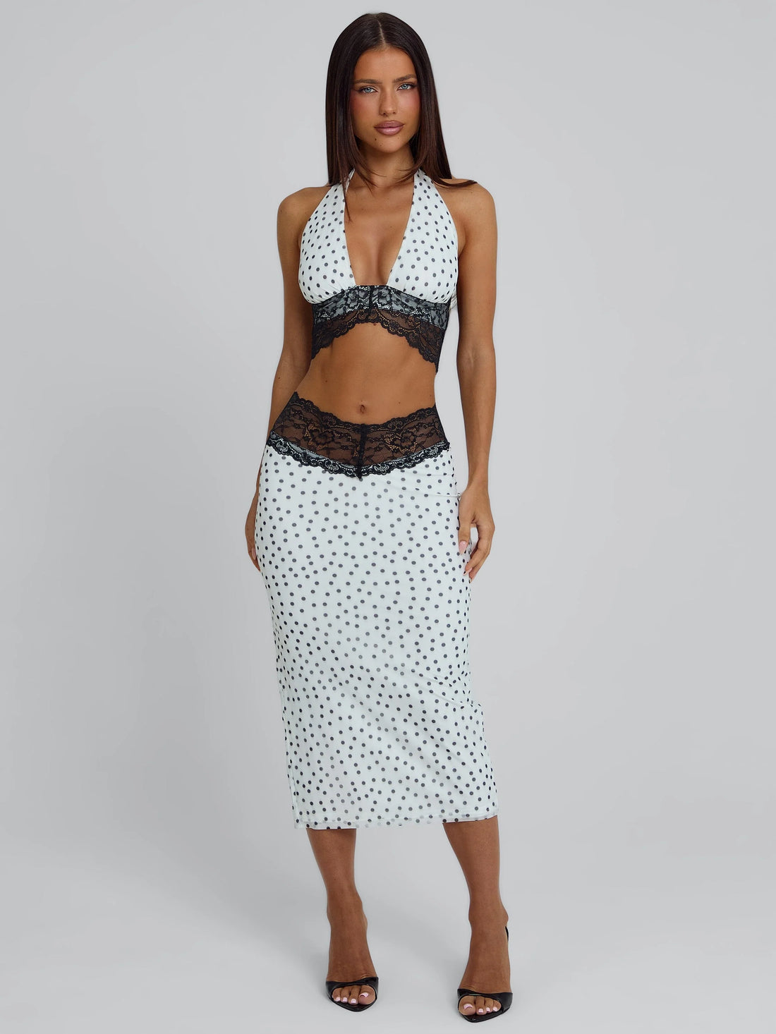 JAZARA TOP BLACK POLKA DOT
