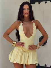 PAISLEE MINI DRESS YELLOW