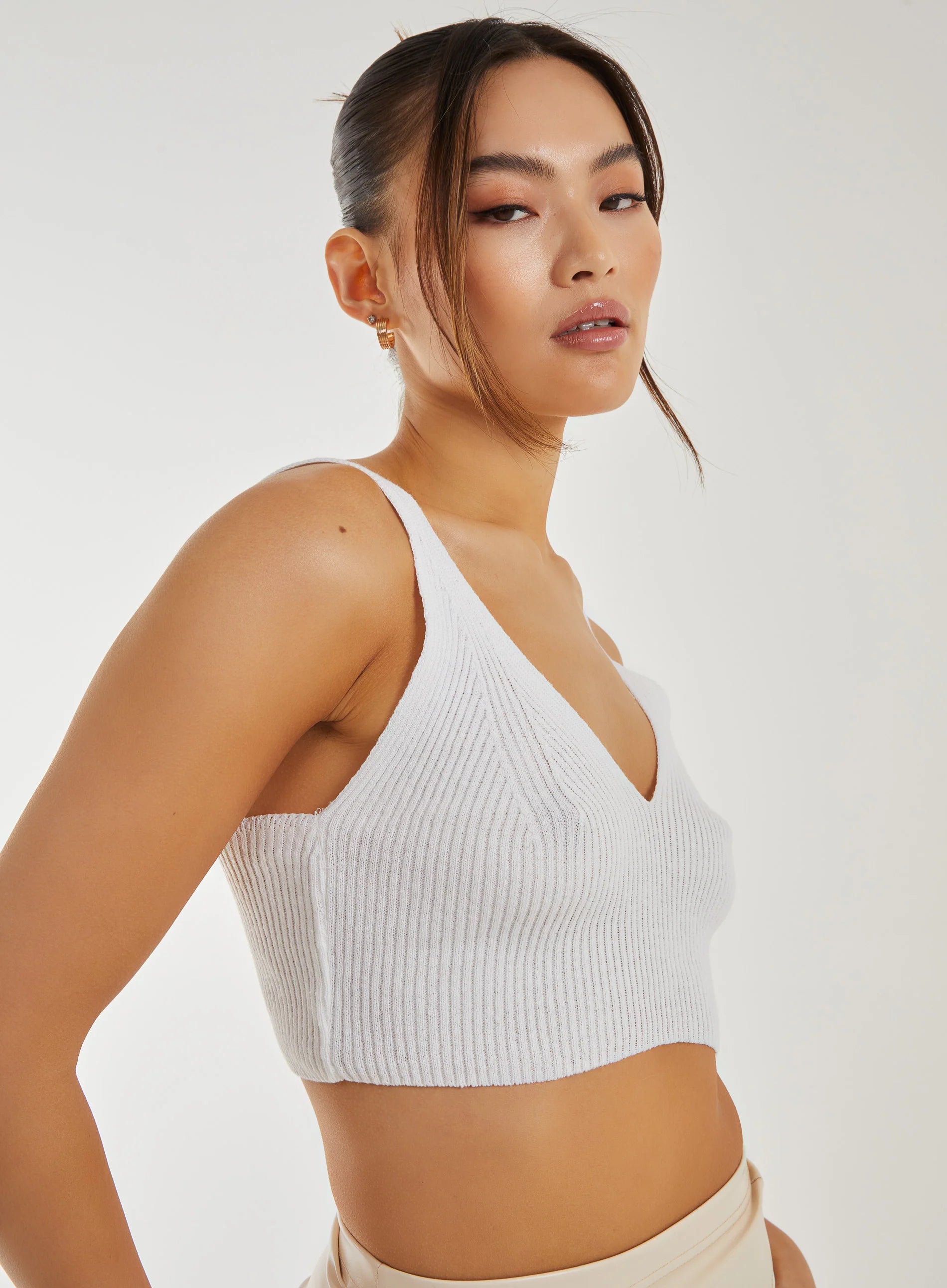 Fine Knit Bralette Vest