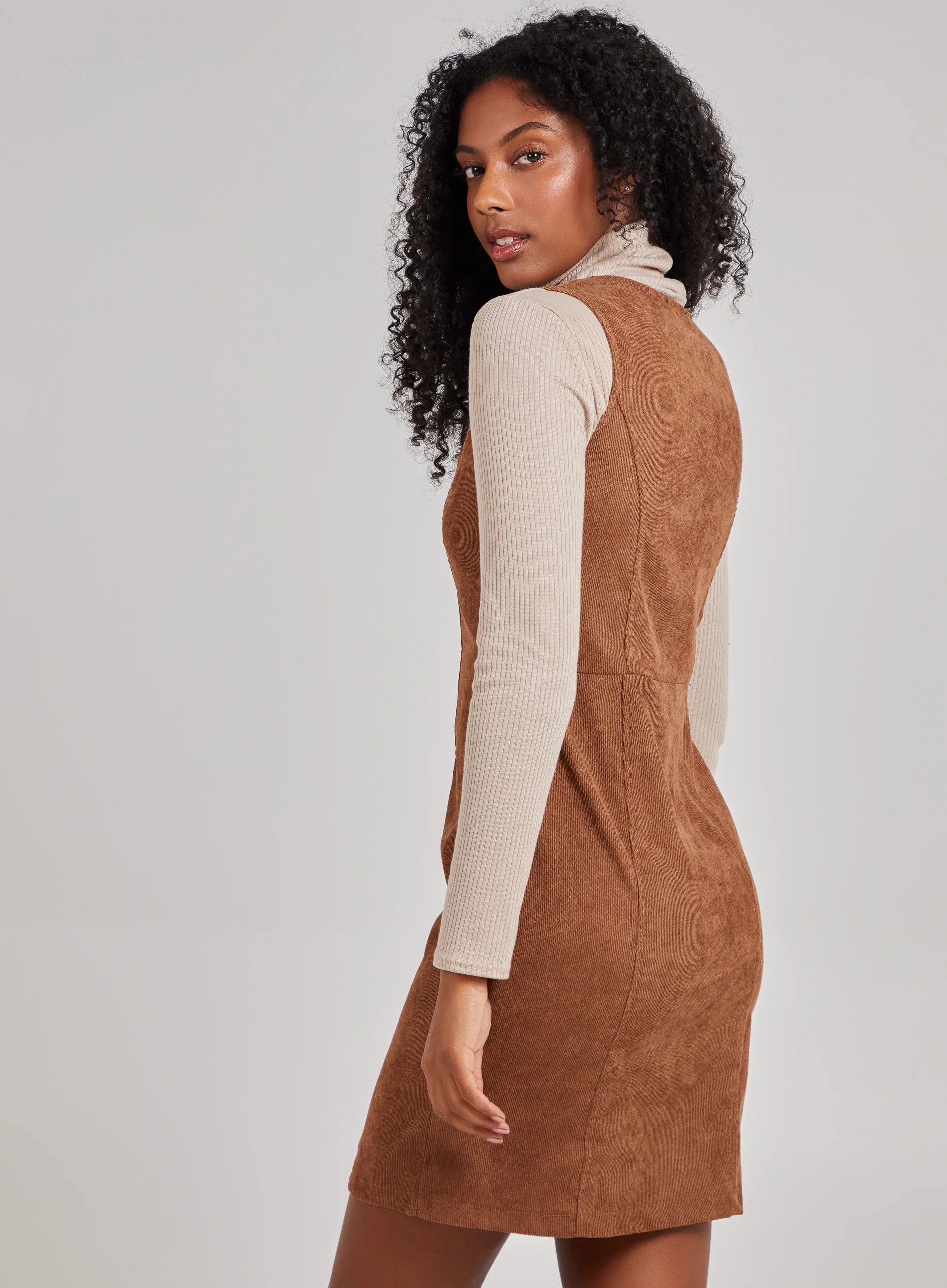 Zip Through Cord Dress