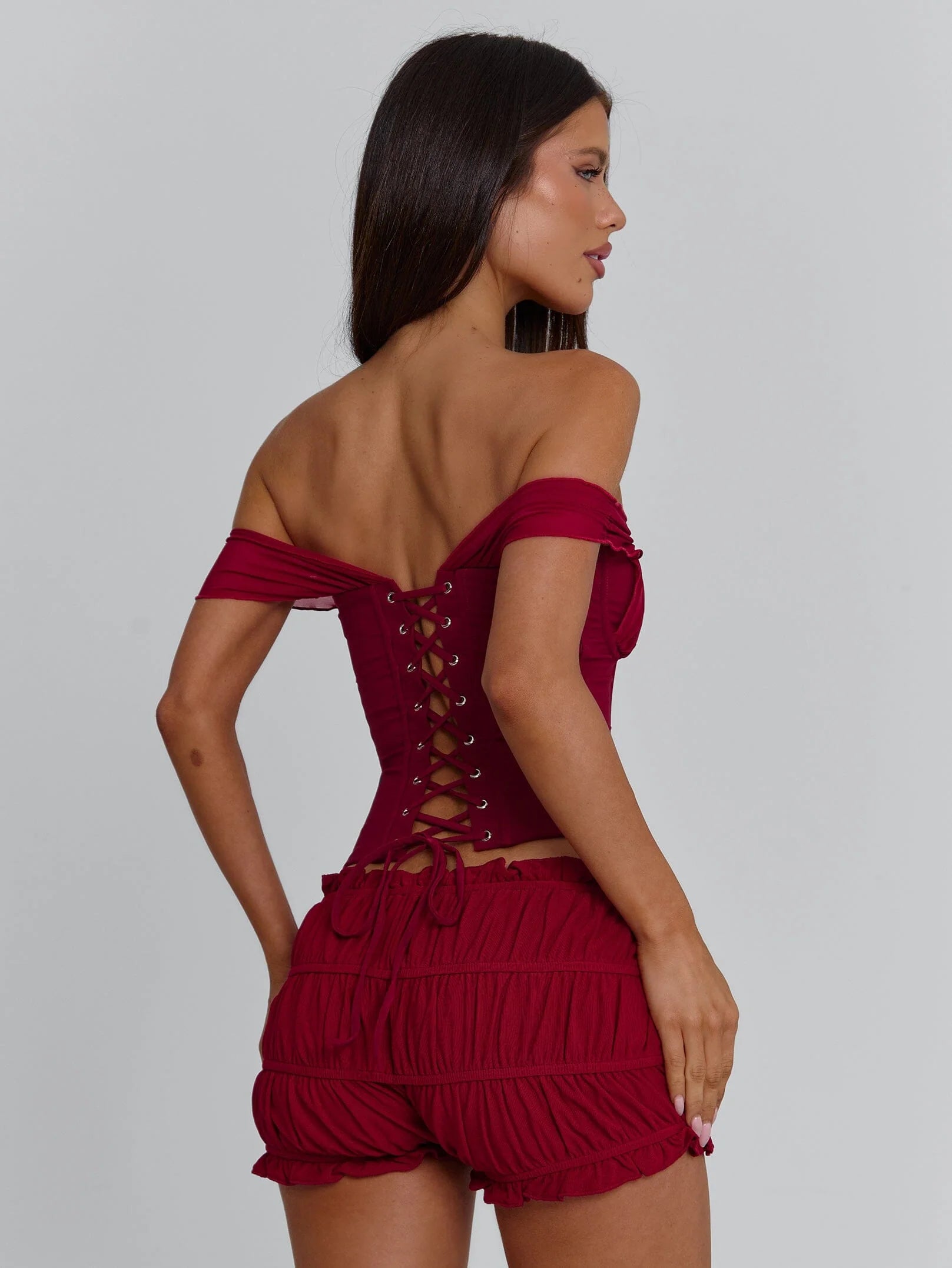 AMAYA TOP DEEP RED