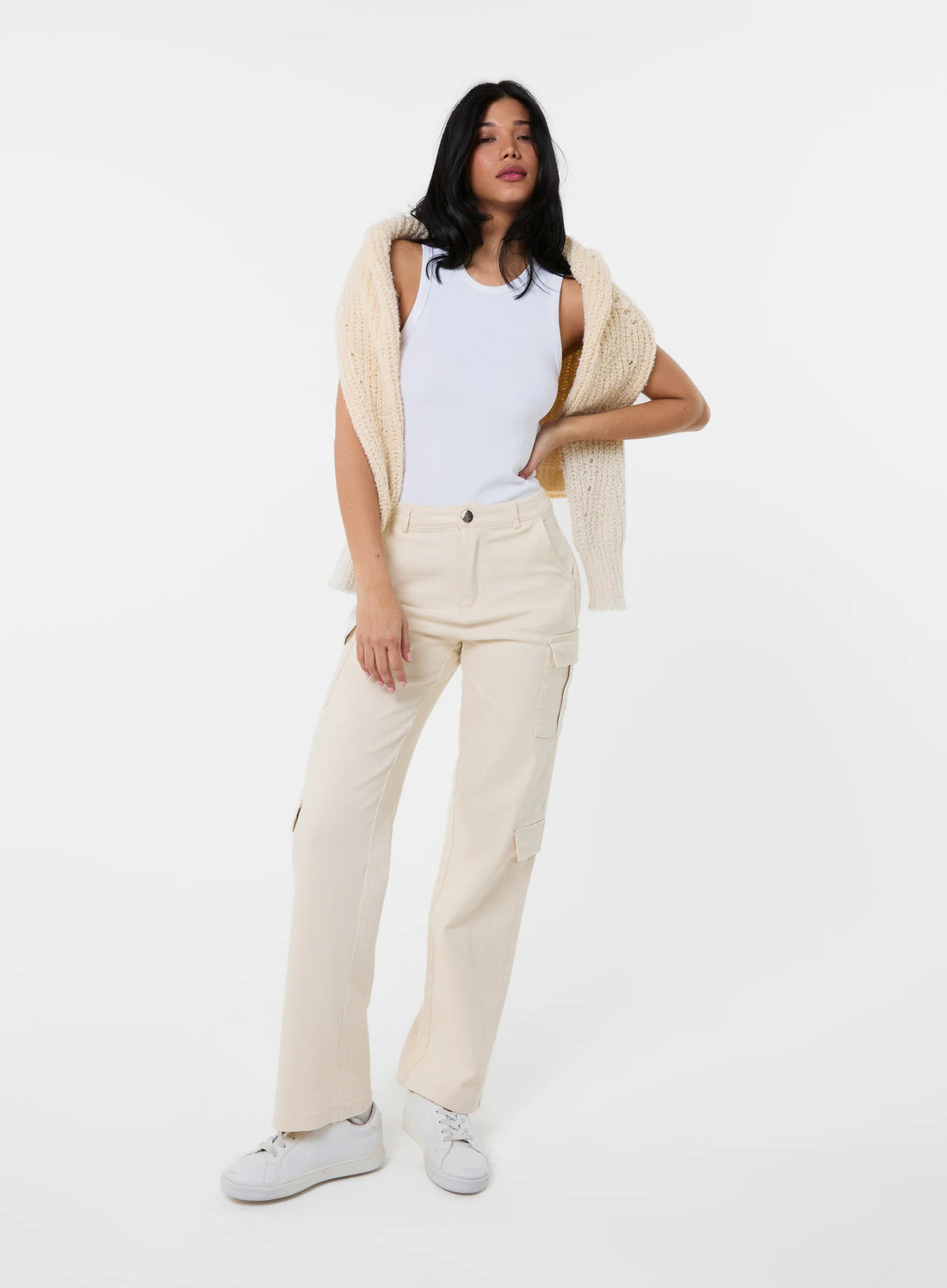 Straight Leg Multi Pockets Cargo Trousers