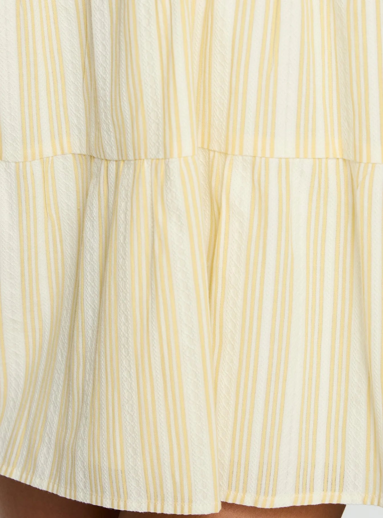 Summer Air V Neck Tiered Mini Dress Yellow