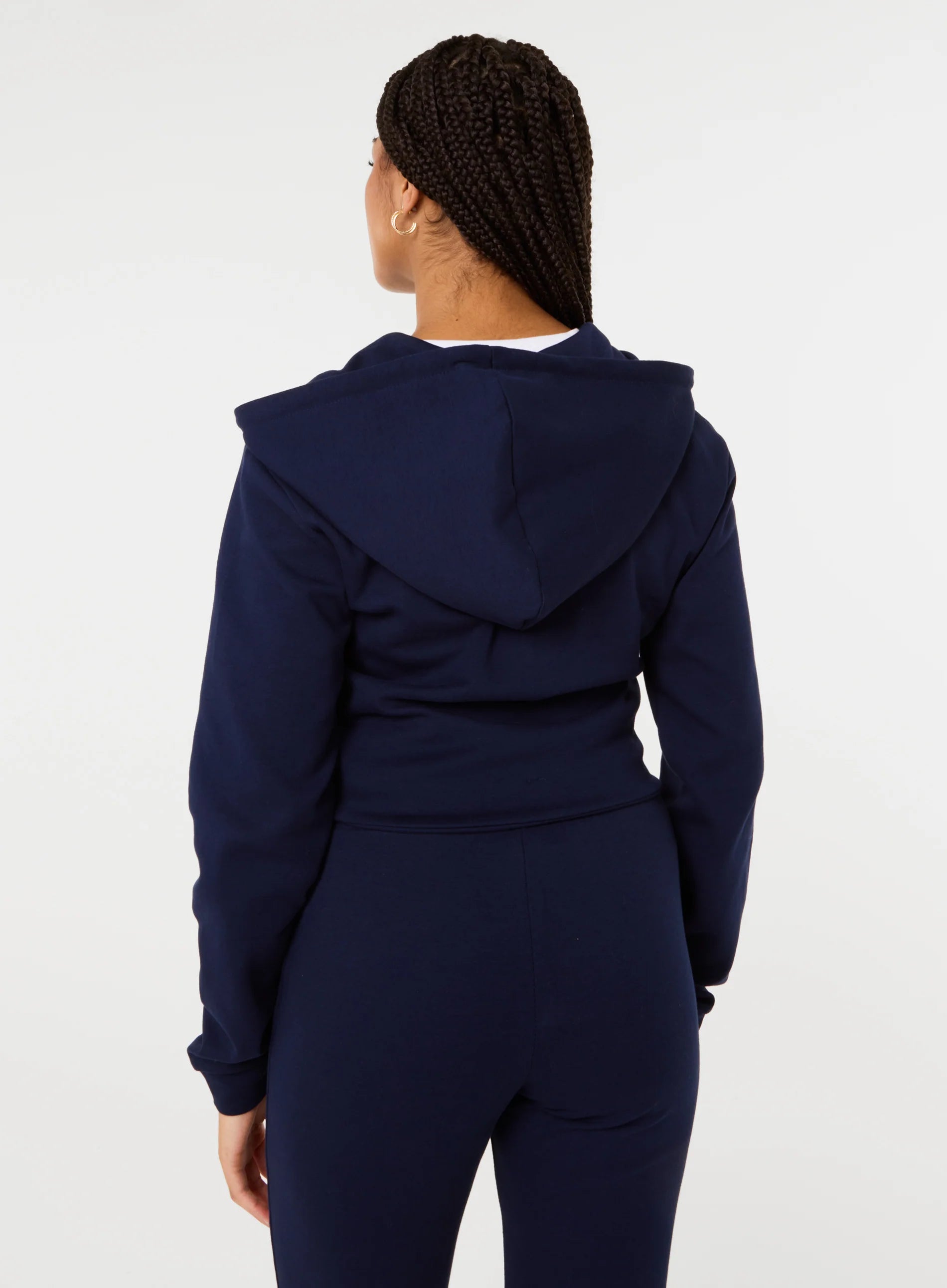 Zip Up Cropped Hoodie