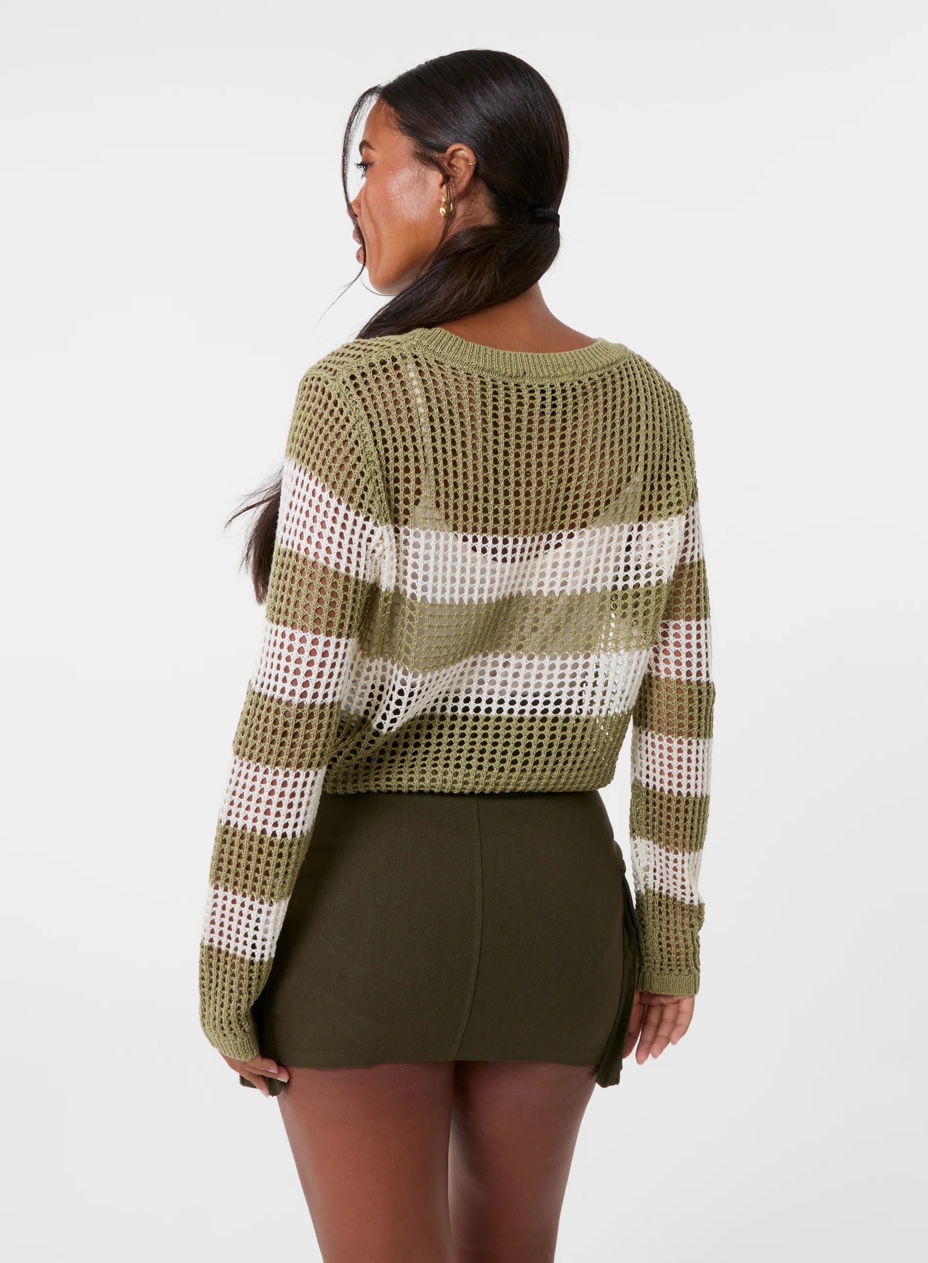 Stripe Crochet Jumper