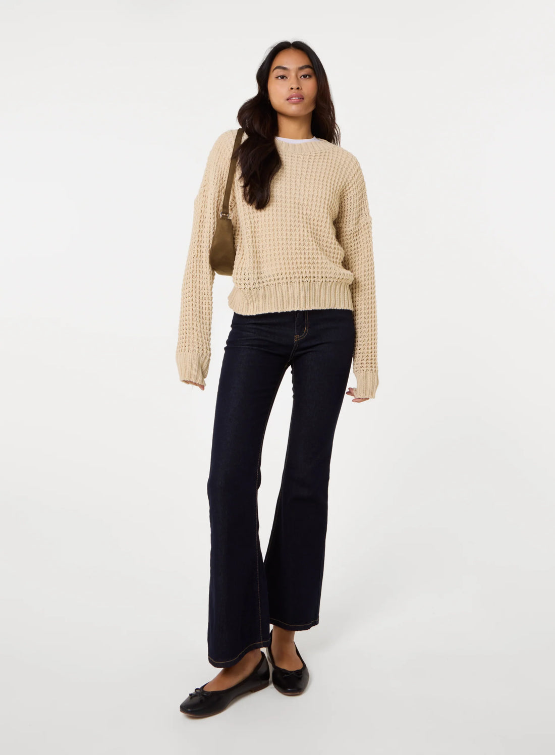 Waffle Knit Crop Jumper