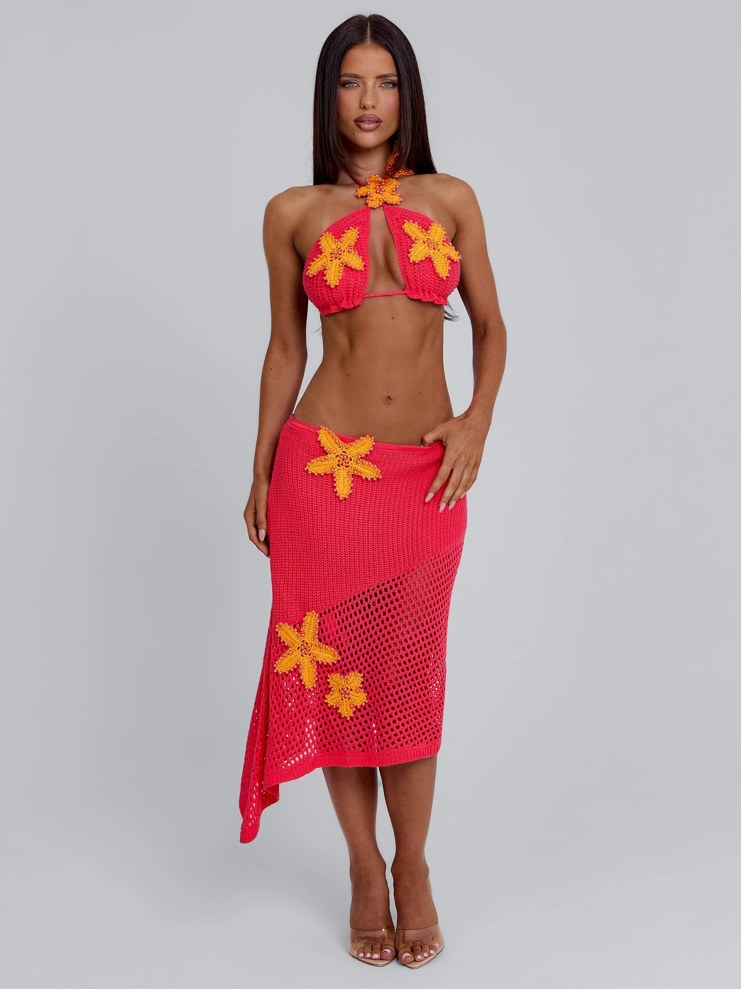 NATALIE SKIRT CORAL