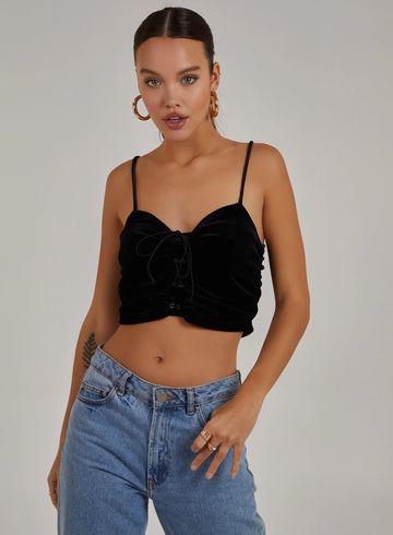 Lace Up Corset Crop Top