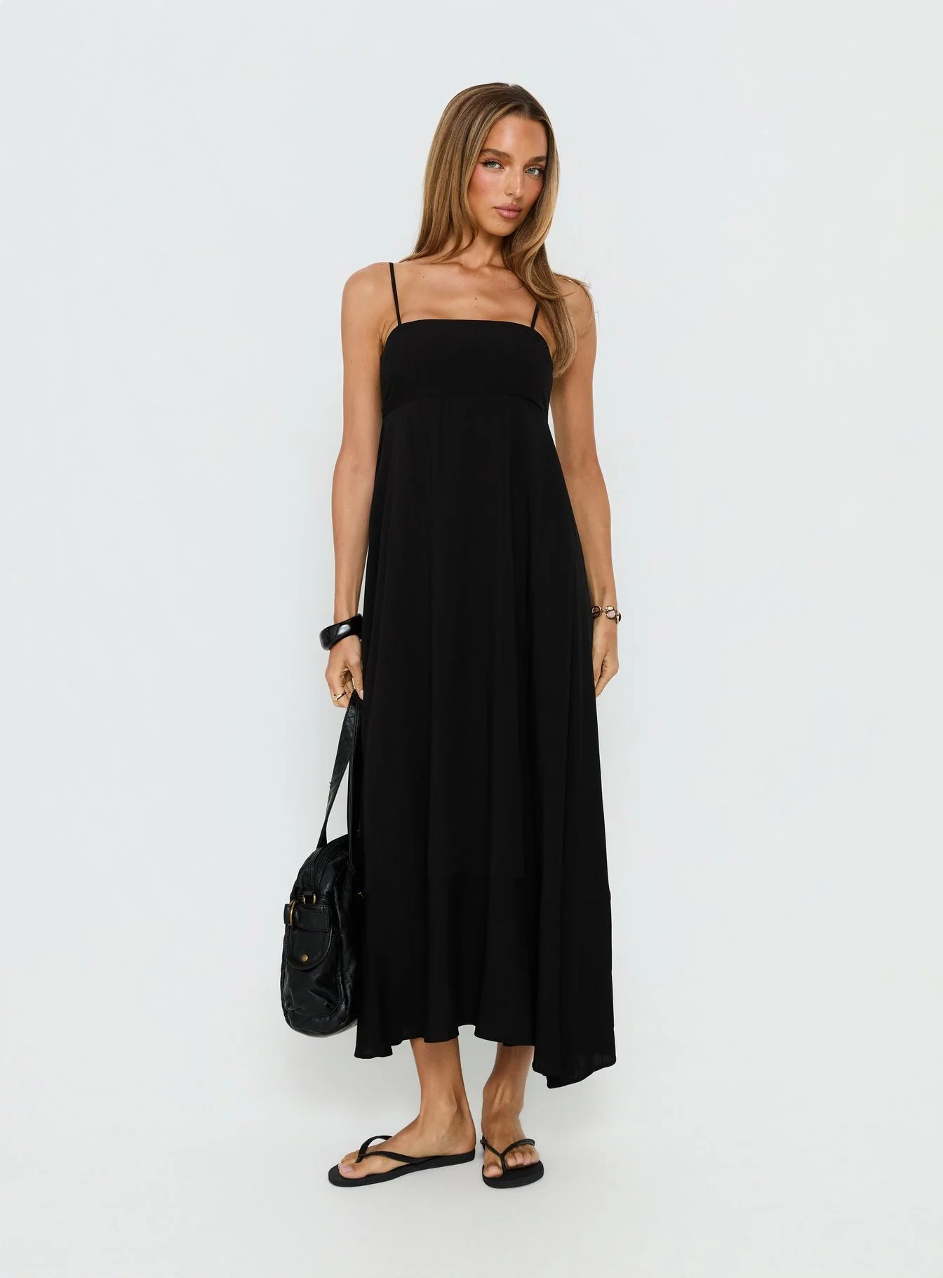 Triniti Square Neck Maxi Dress Black