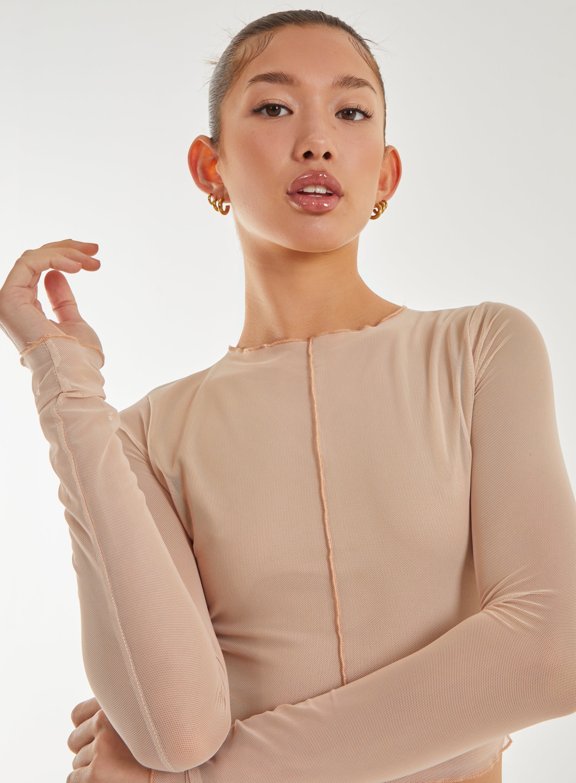 Mesh Bodycon Crop Top