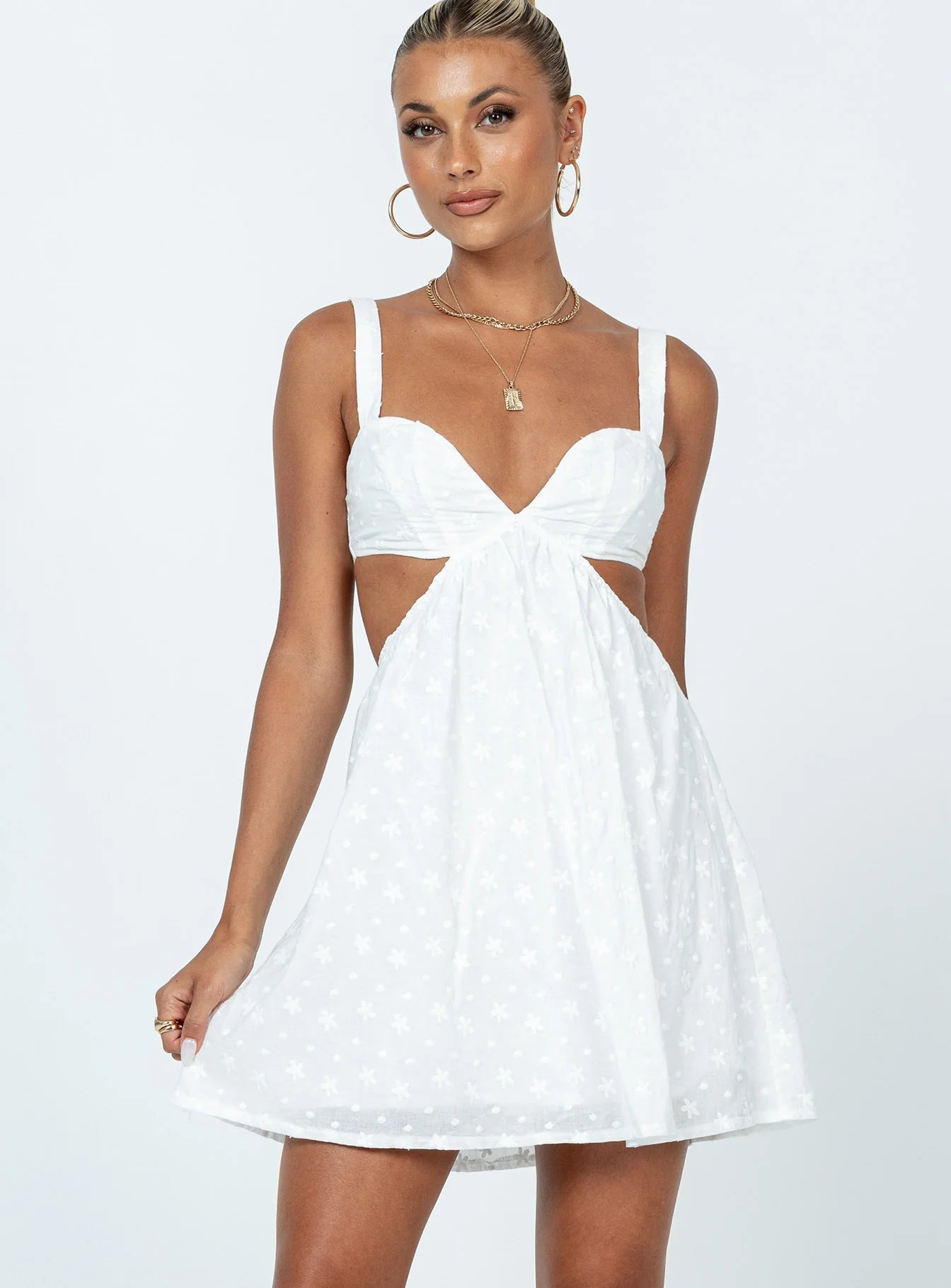 Khalia Mini Dress White