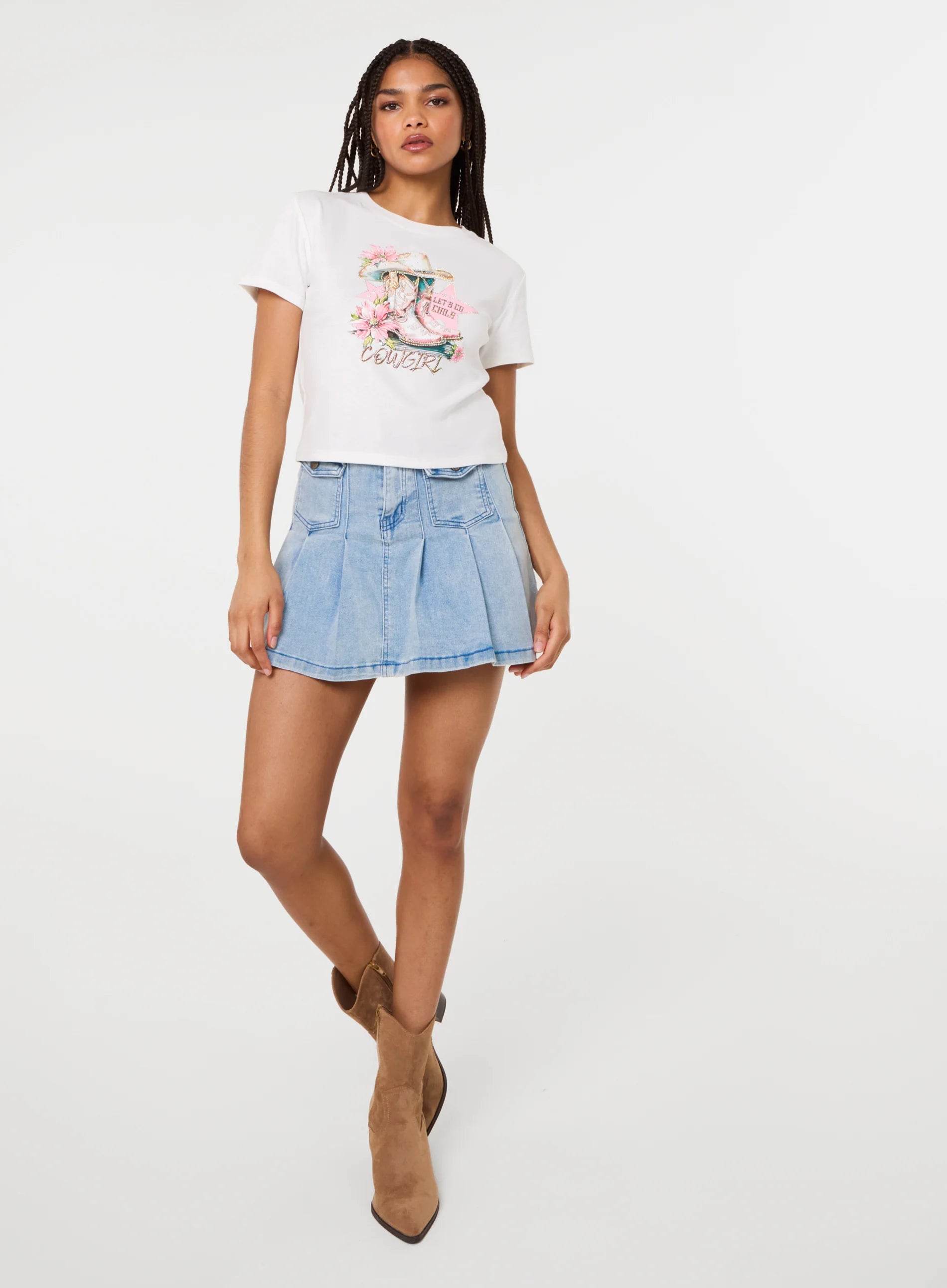 Cowboy Boot Embellished T-Shirt