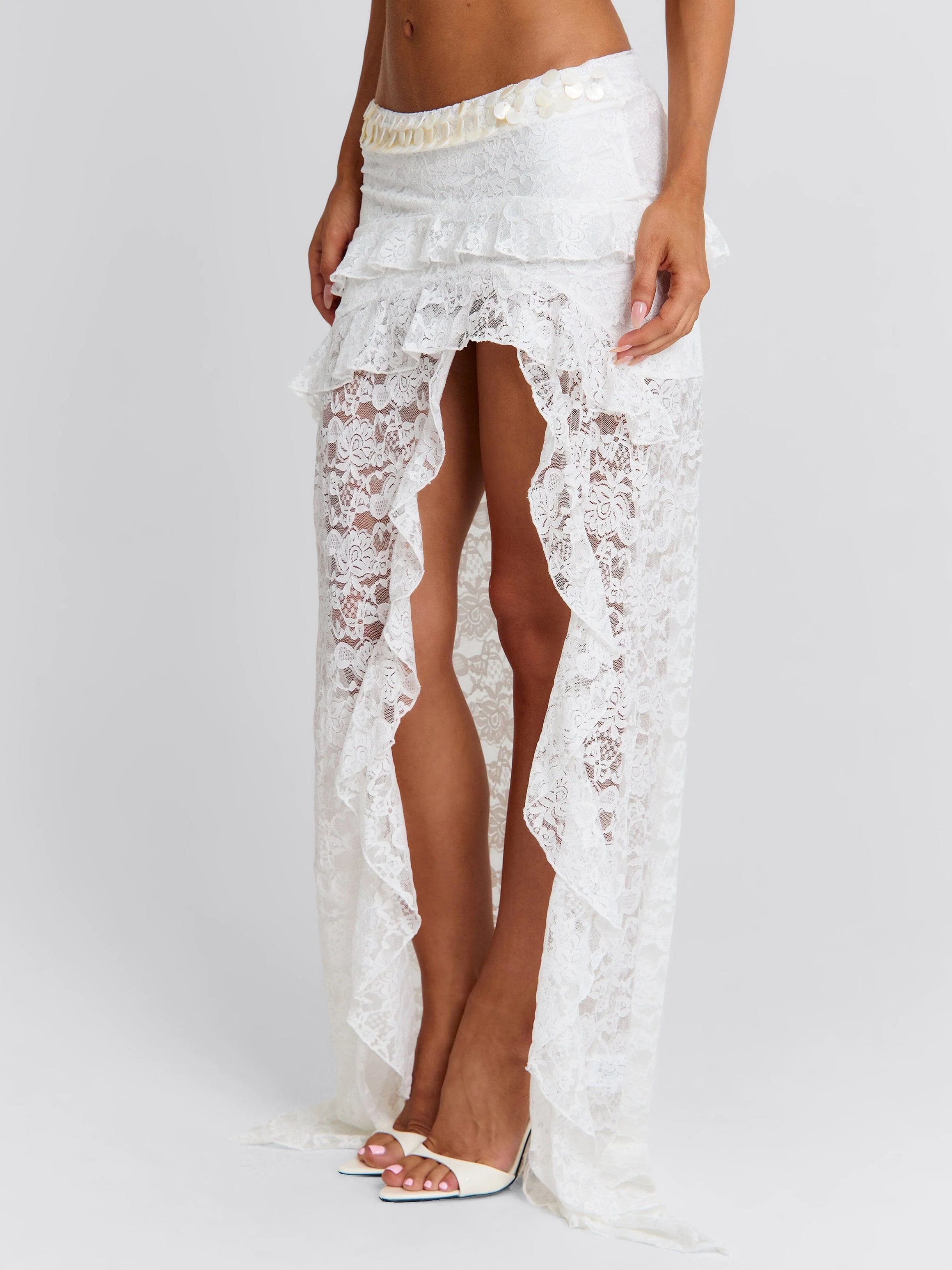 RIVANA MAXI SKIRT WHITE
