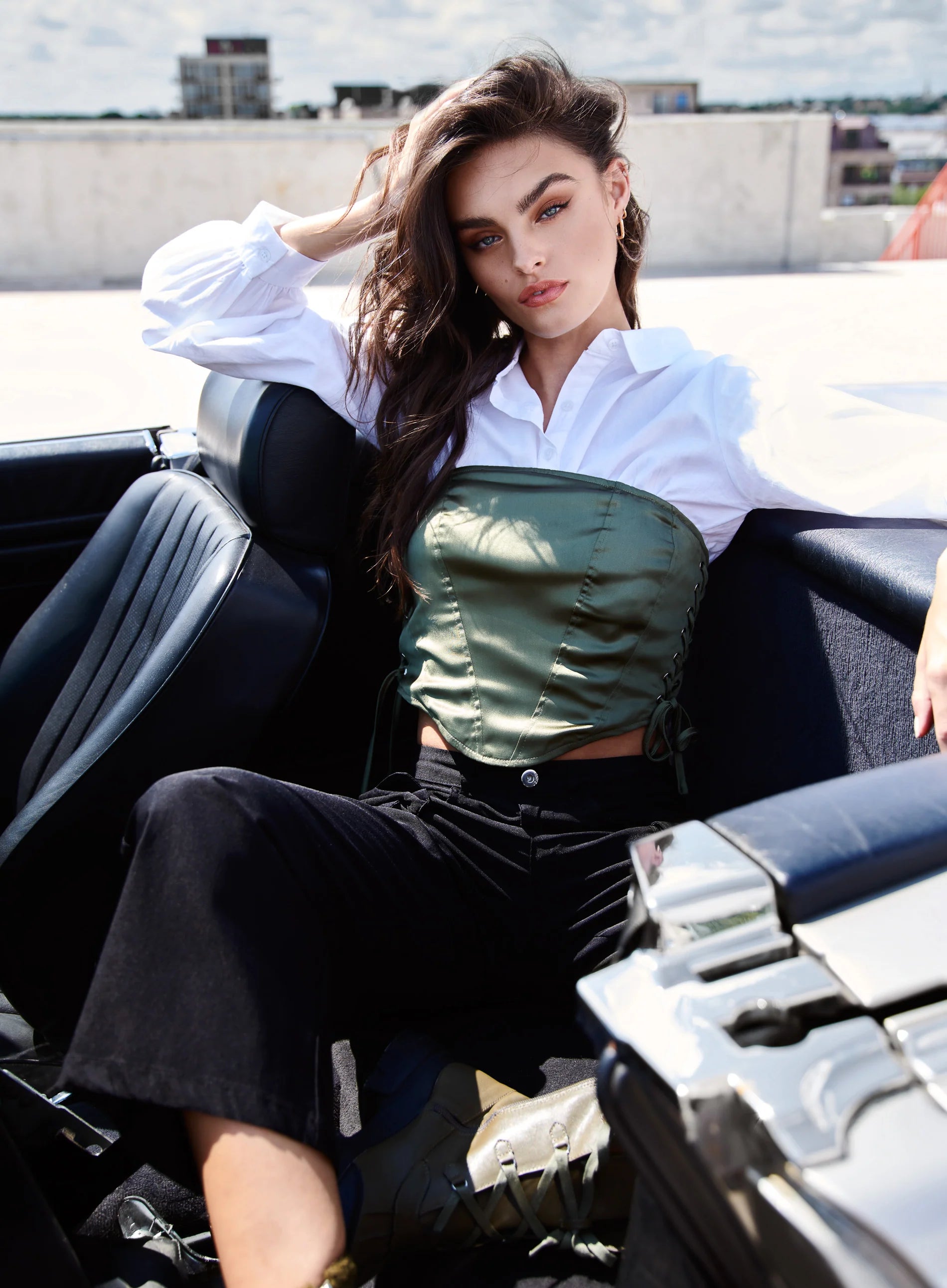 Lace Up Corset Top