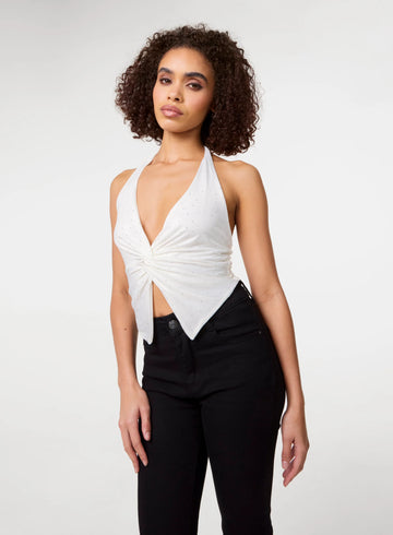 Diamante Slinky Halter Top