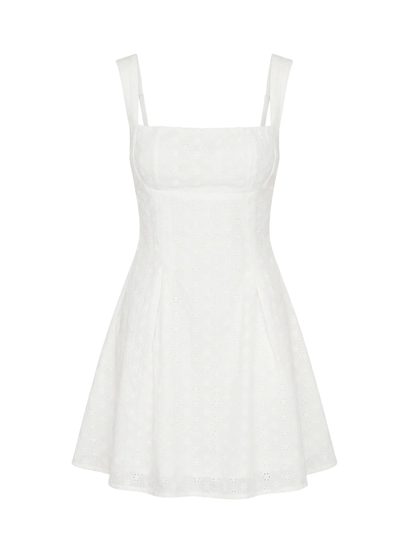 Xanthus Embroidered Mini Dress White