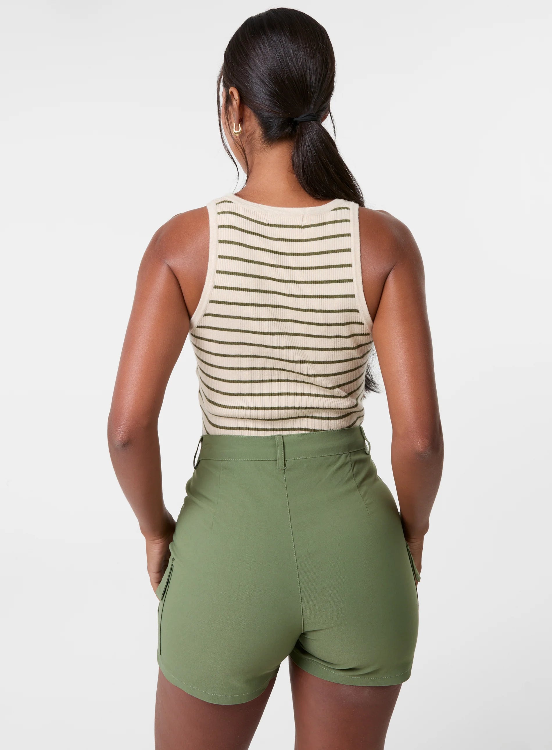 Stripe Crop Vest Top