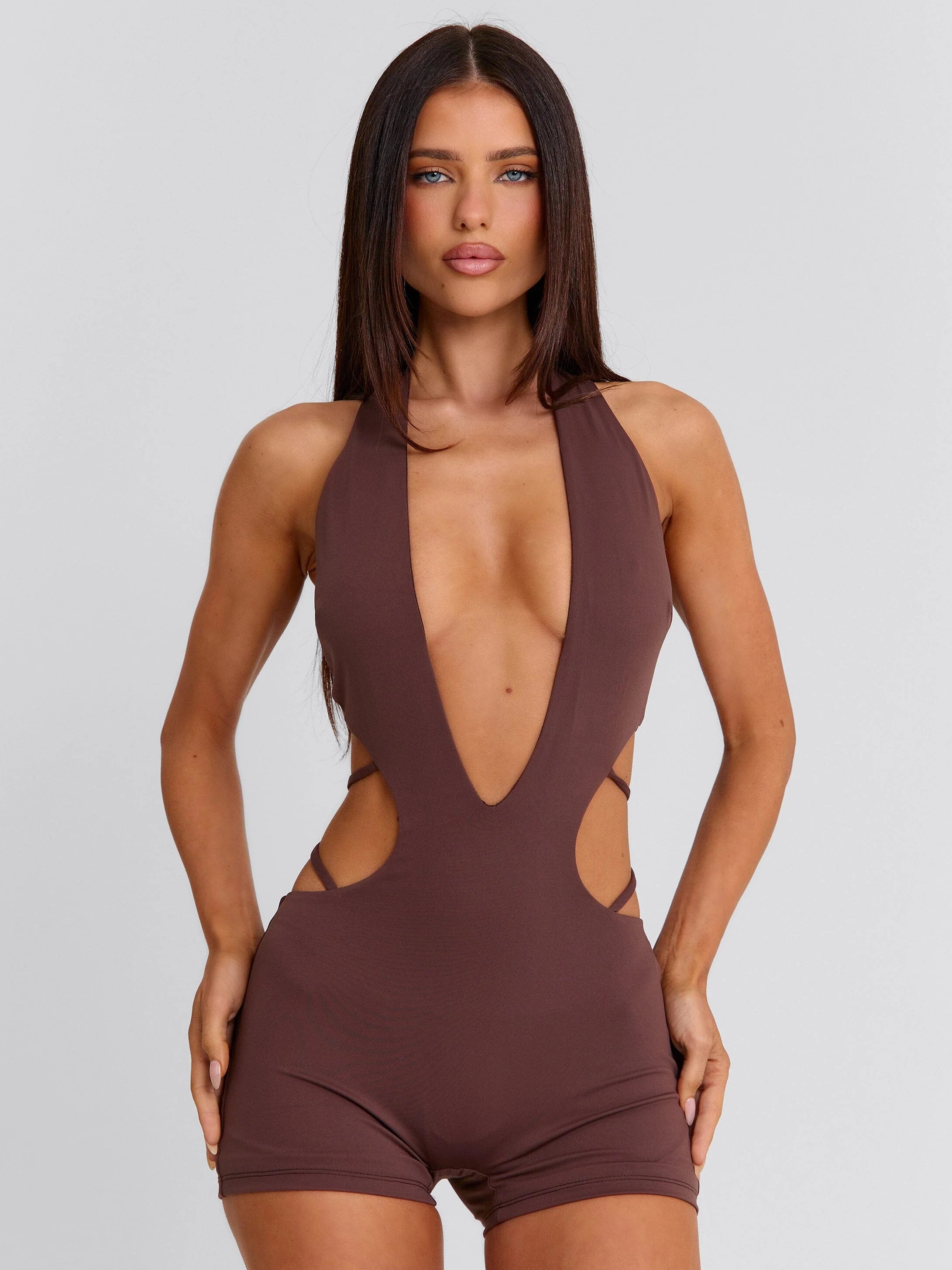 PAISLEI PLAYSUIT BROWN