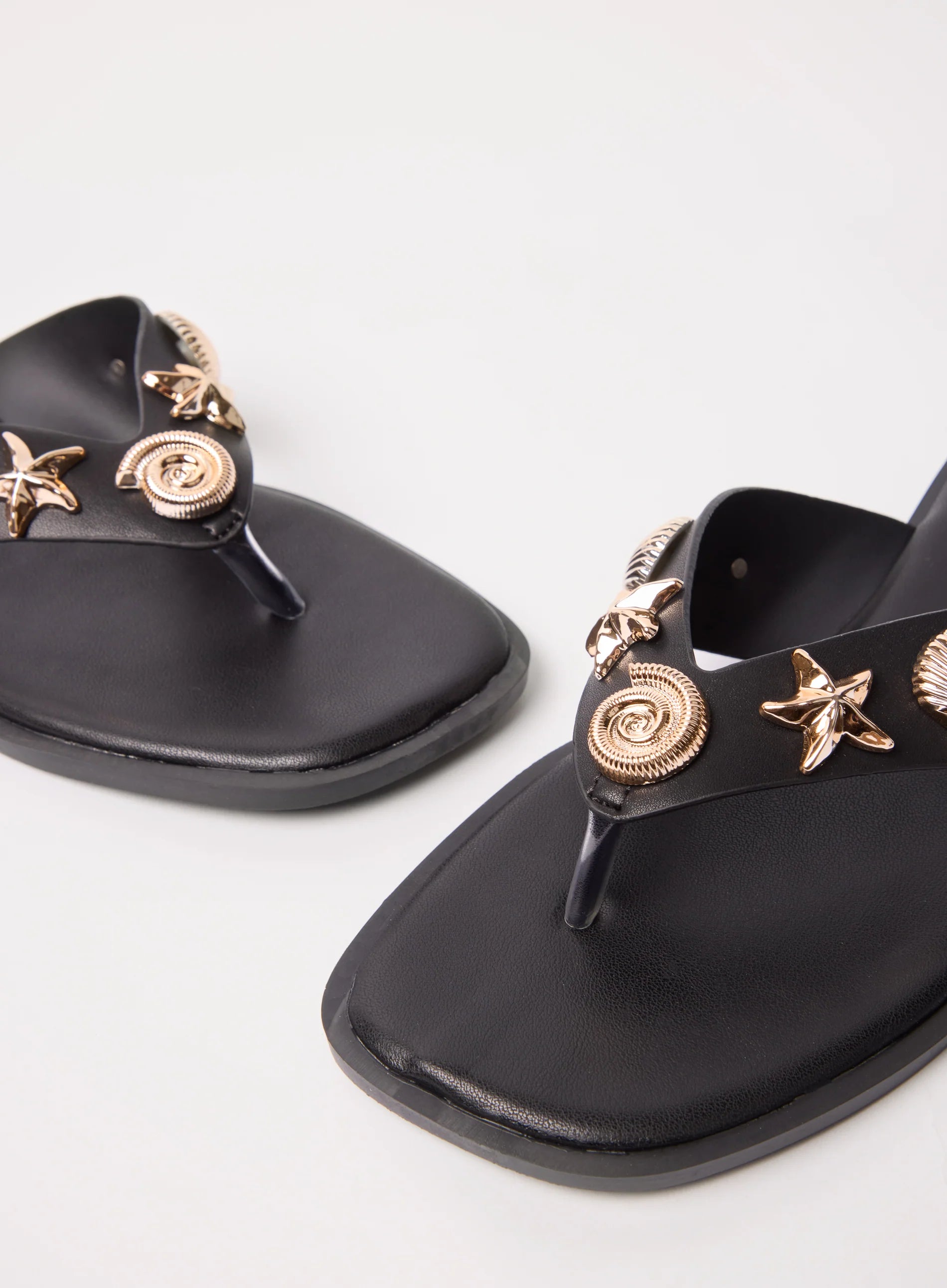 Seashell Embellished Flip Flops