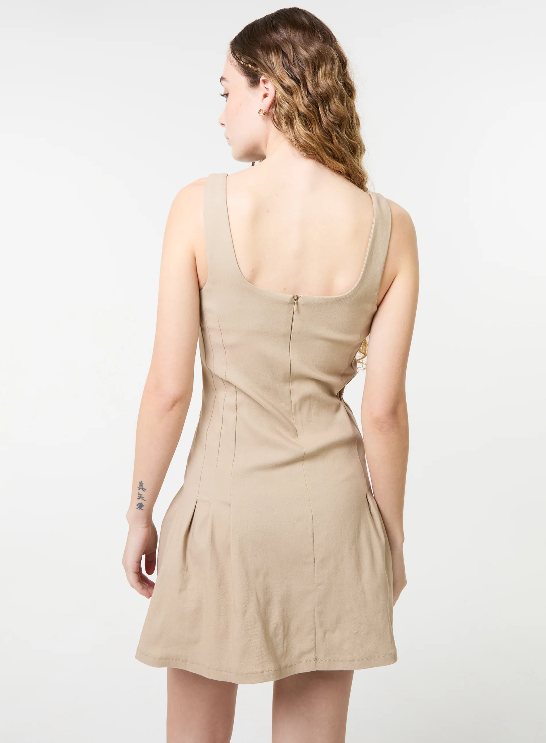 Pleated Mini Dress