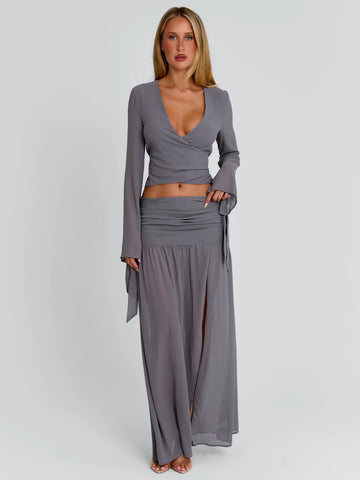 LIVVIE MAXI SKIRT GREY