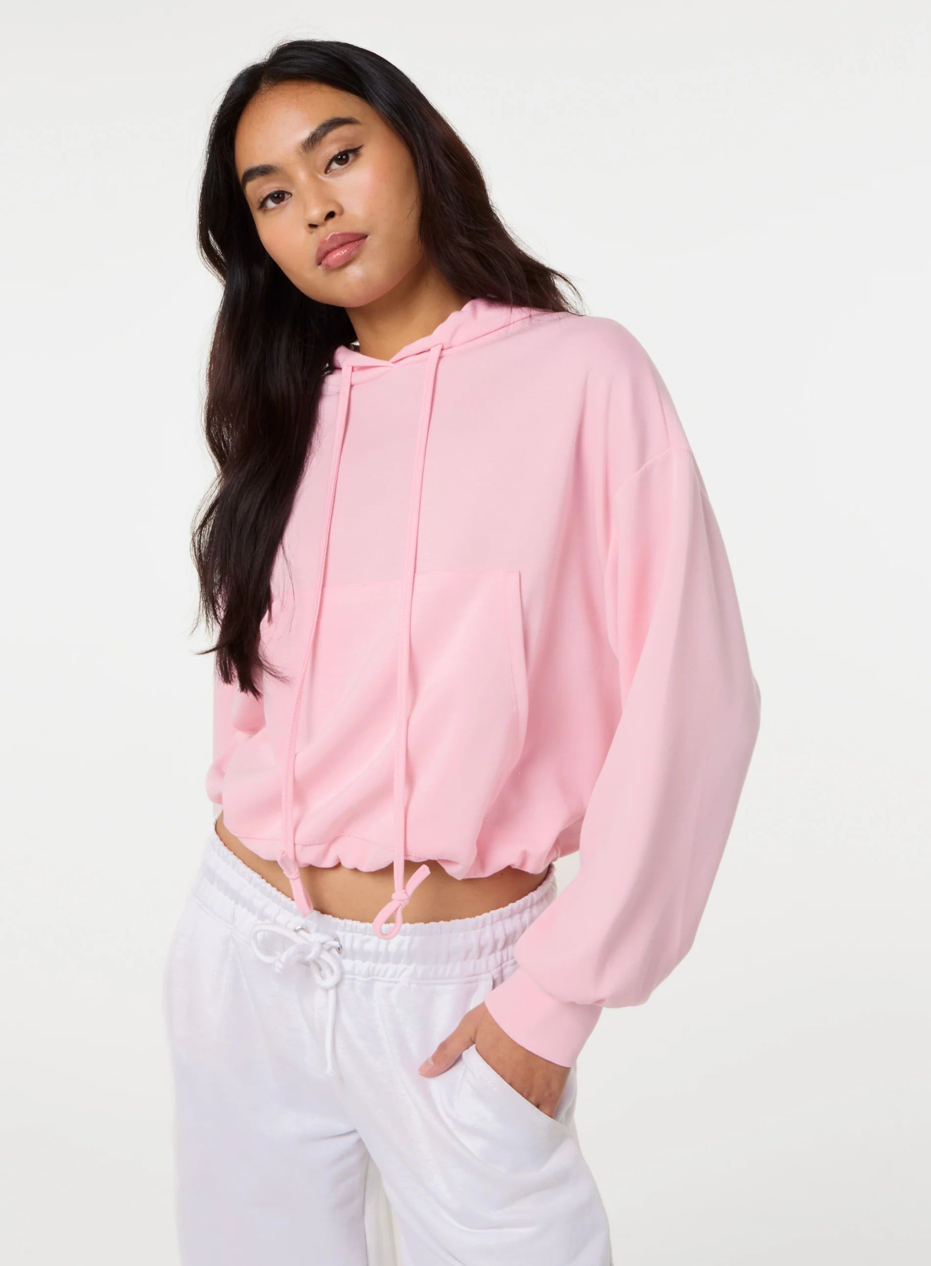 Drawstring Puffball Hoodie