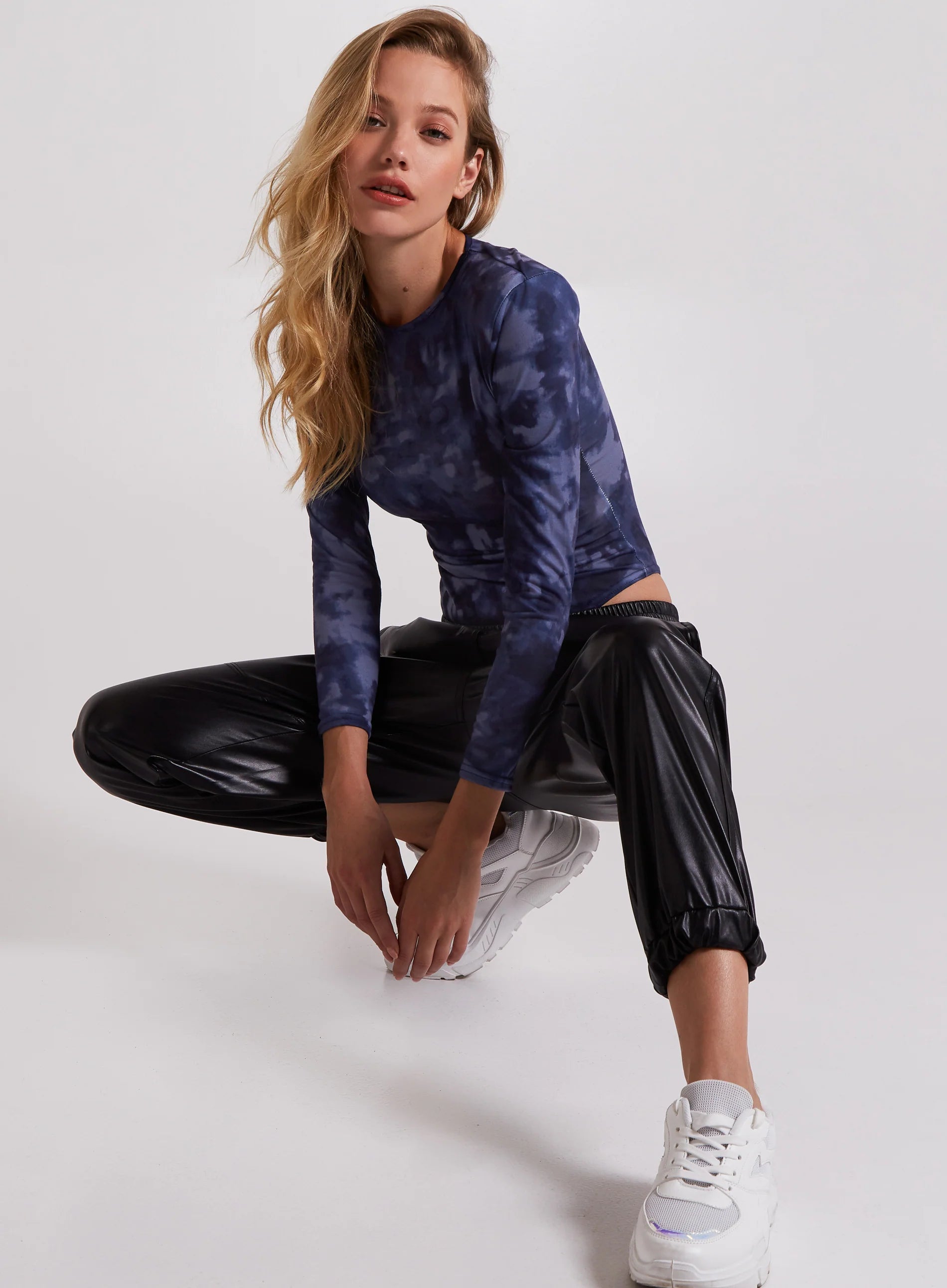 Tie Dye Shoulder Pad Bodysuit